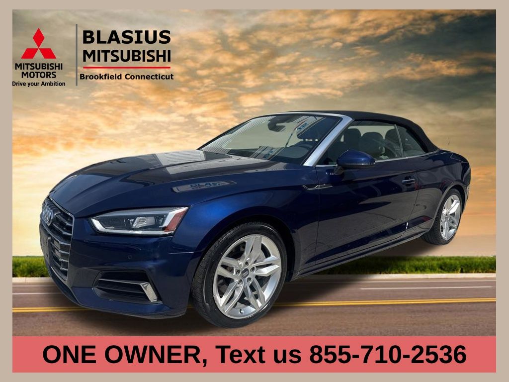 Blue Metallic 2019 Audi A5 quattro Premium Plus 45 TFSI Cabriolet Convertible All-Wheel Drive 7-Speed Automatic