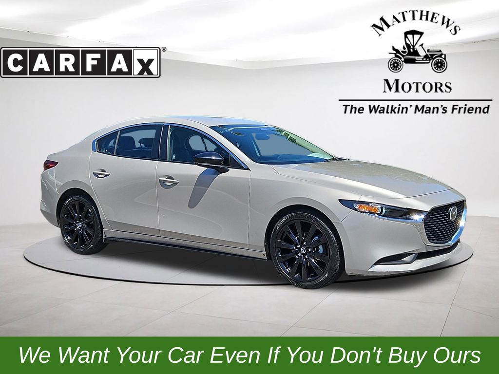 Gray (Platinum Quartz Metallic) 2024 Mazda MAZDA3 2.5 S Select Sport FWD Sedan Front-Wheel Drive 6-Speed Automatic