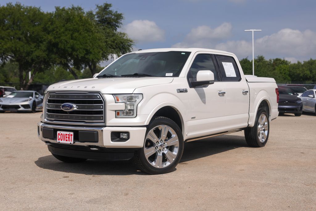 White Platinum Clearcoat Metallic 2016 Ford F-150 Pickup Truck Four-Wheel Drive 6-Speed Automatic