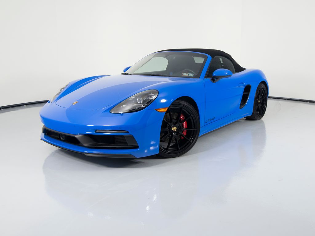 Shark Blue 2025 Porsche 718 Boxster GTS 4.0 RWD Convertible Rear-Wheel Drive 7-Speed Automatic