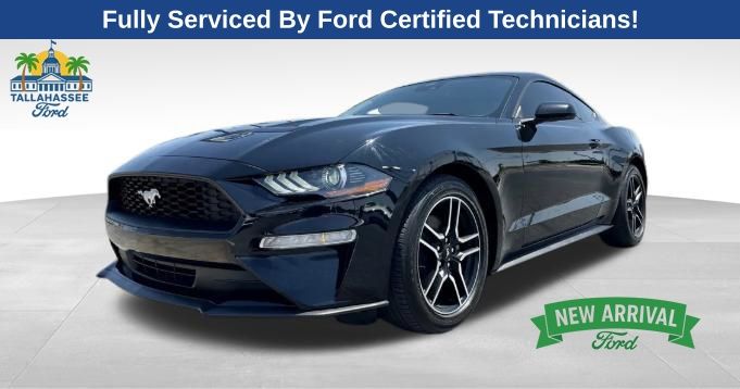 Blue 2021 Ford Mustang EcoBoost Premium Coupe RWD Coupe Rear-Wheel Drive Automatic