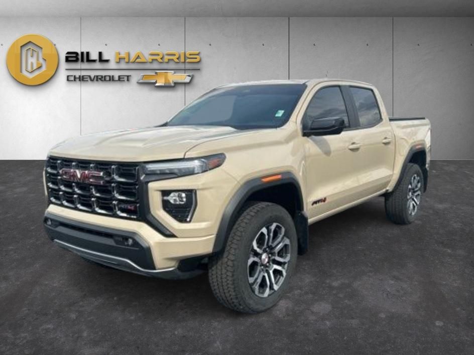 Desert Sand Metallic 2024 GMC Canyon AT4 Crew Cab 4WD Pickup Truck Four-Wheel Drive 8-Speed Automatic