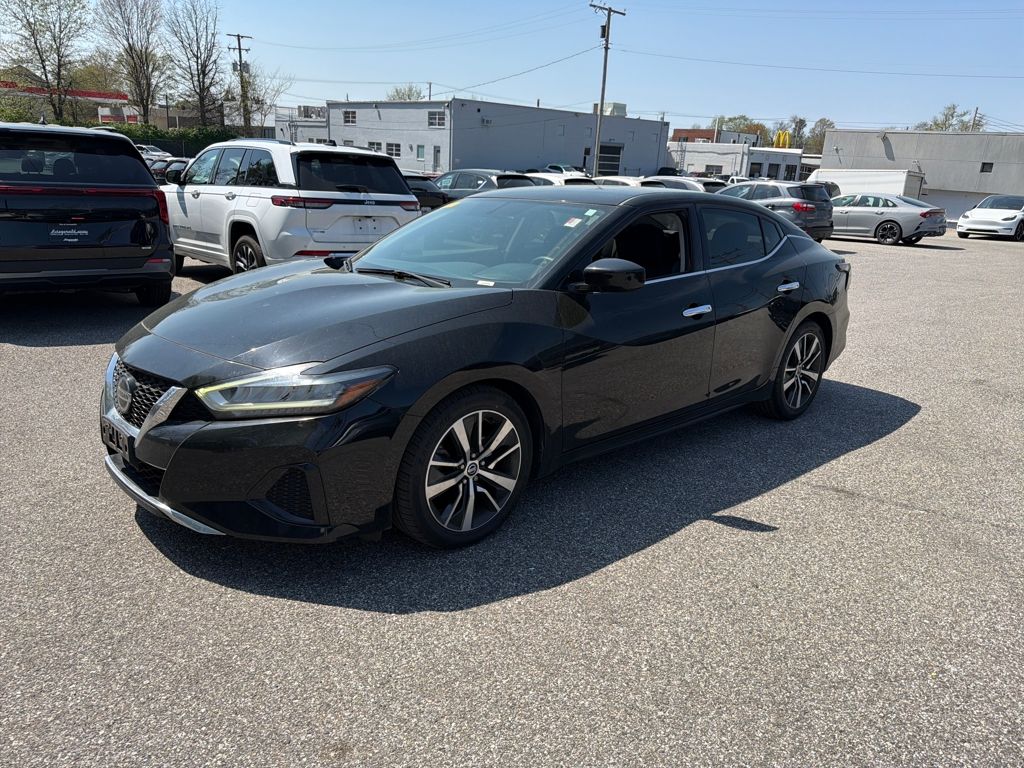Super Black 2019 Nissan Maxima S FWD Sedan Front-Wheel Drive Continuously Variable Transmission
