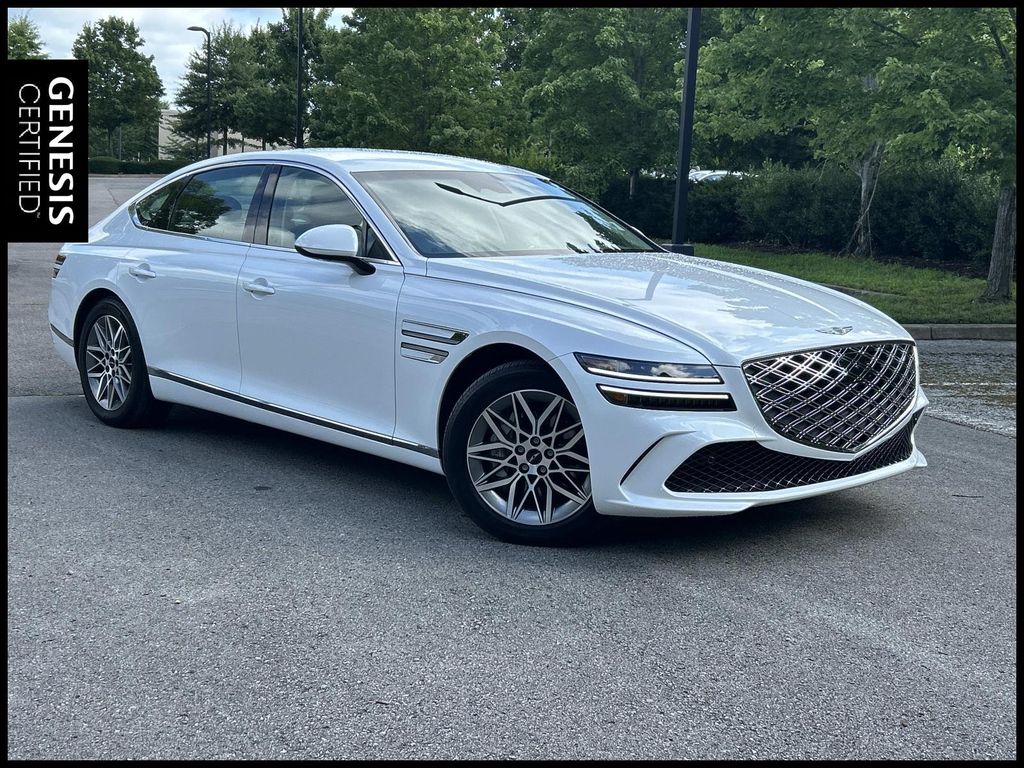 White 2025 Genesis G80 Sedan All-Wheel Drive 8-Speed Automatic