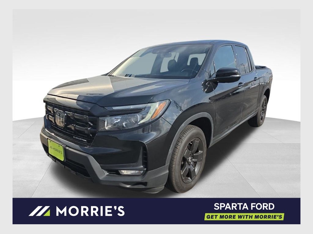 Crystal Black Pearl 2025 Honda Ridgeline Pickup Truck All-Wheel Drive 9-Speed Automatic