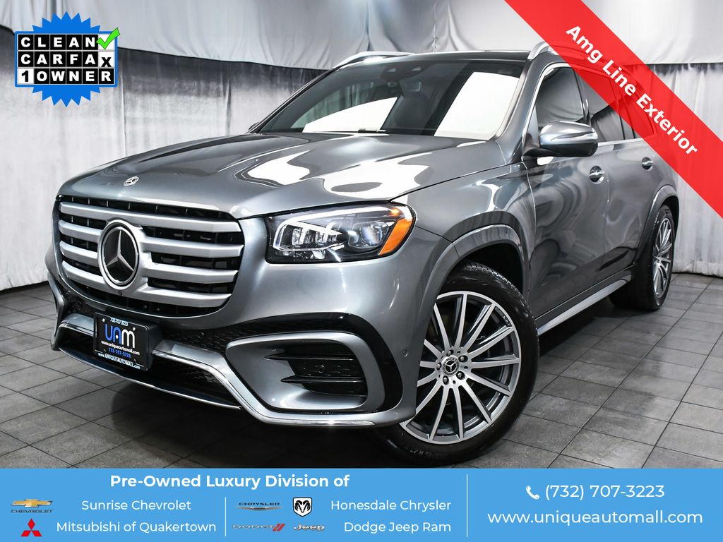 Gray (Selenite Grey Metallic) 2025 Mercedes-Benz GLS 450 4MATIC SUV / Crossover All-Wheel Drive 9-Speed Automatic