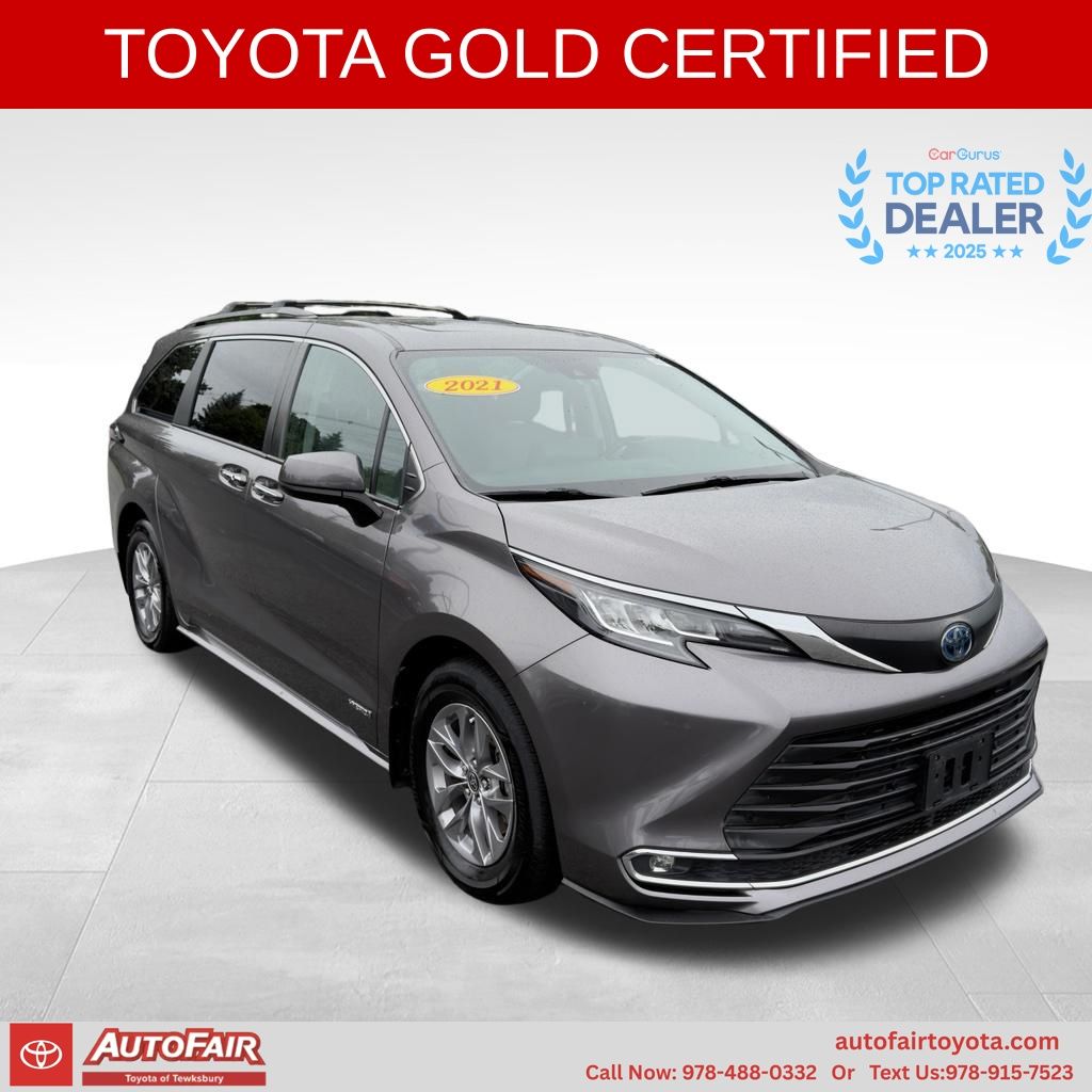 Predawn Gray Mica 2021 Toyota Sienna Minivan All-Wheel Drive Continuously Variable Transmission