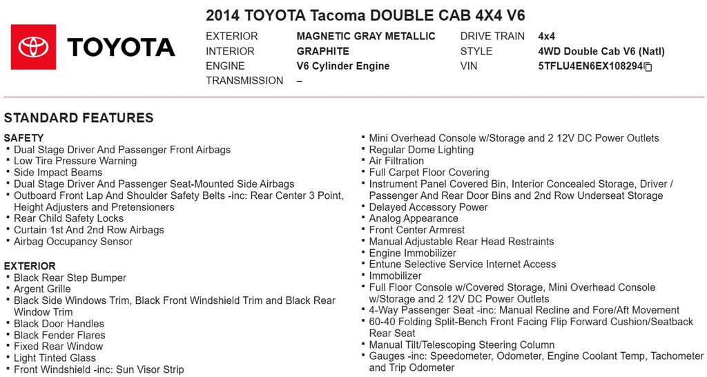 2014 Toyota Tacoma Base 36