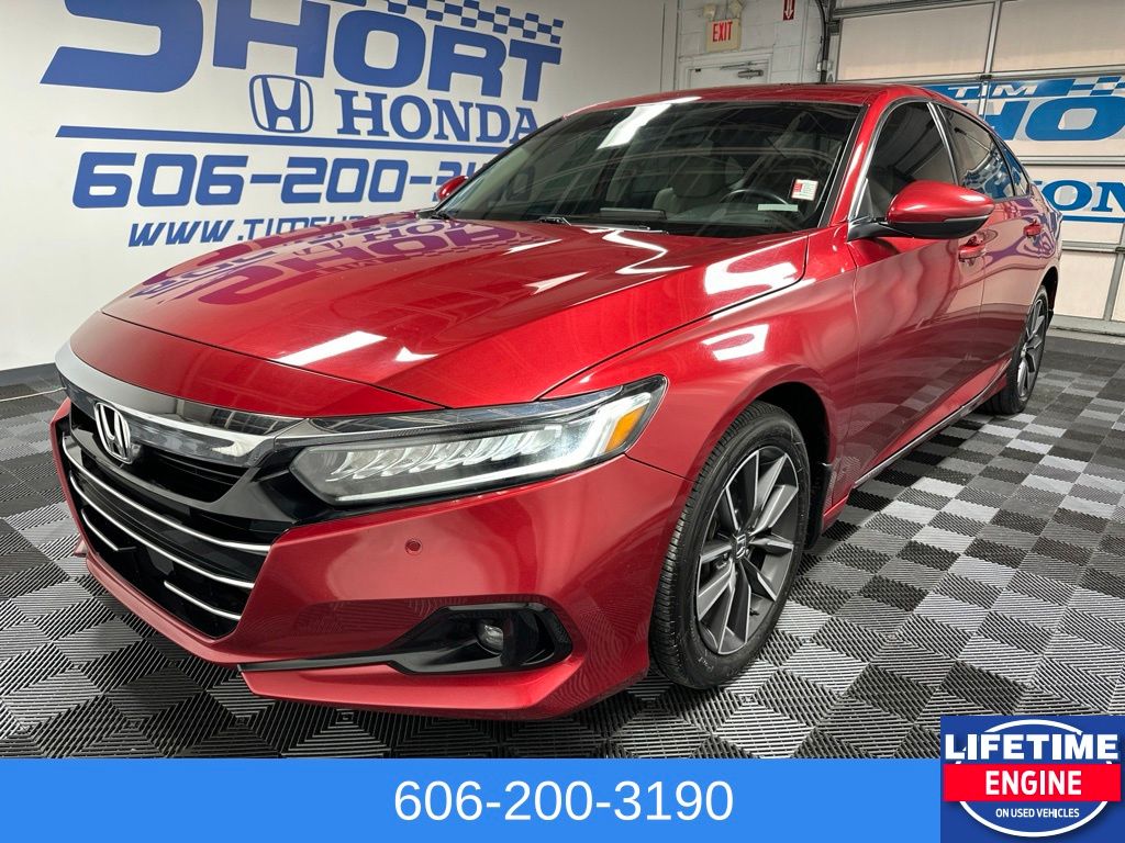 Radiant Red Metallic 2021 Honda Accord Sedan Front-Wheel Drive Continuously Variable Transmission