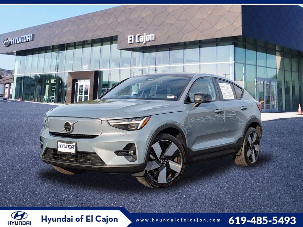 Thunder Gray Metallic 2023 Volvo C40 Recharge SUV / Crossover All-Wheel Drive 1-Speed Automatic
