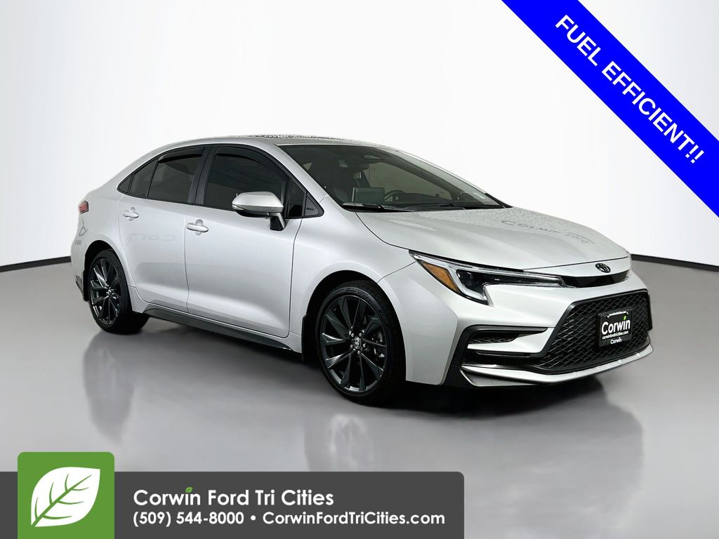 White 2025 Toyota Corolla Sedan Front-Wheel Drive Continuously Variable Transmission
