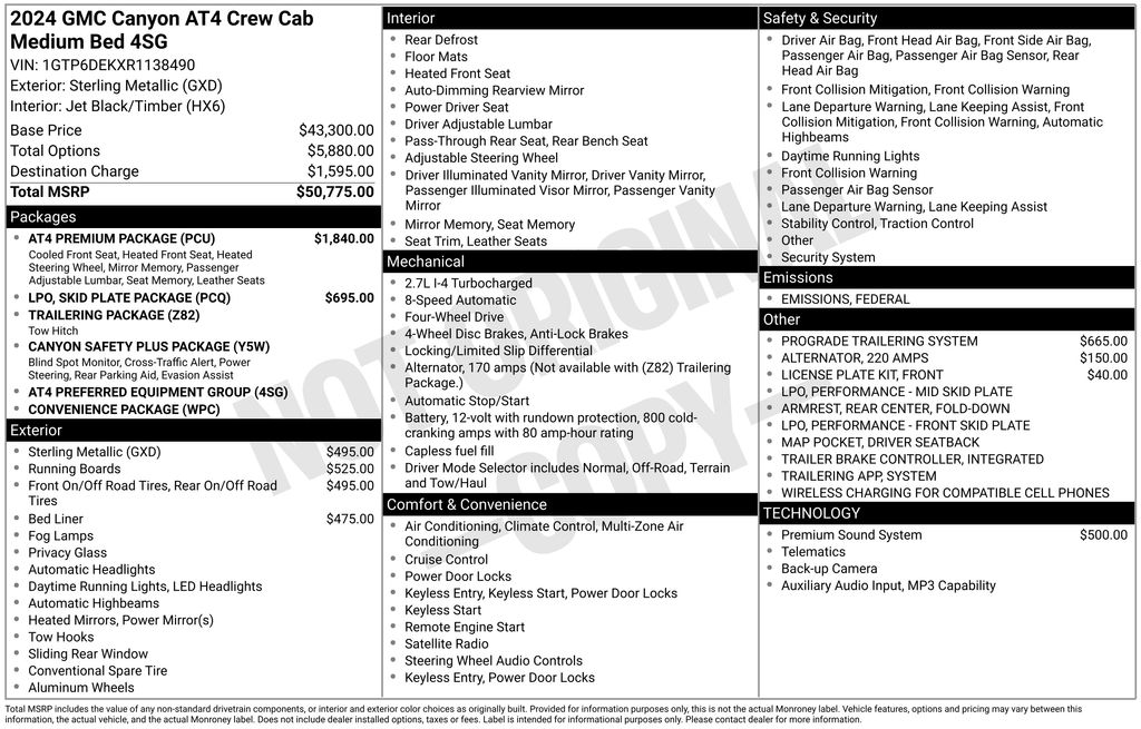 Used Car 2024 Gmc Canyon  At4 For Sale Under $50,000 In Taylor, Texas