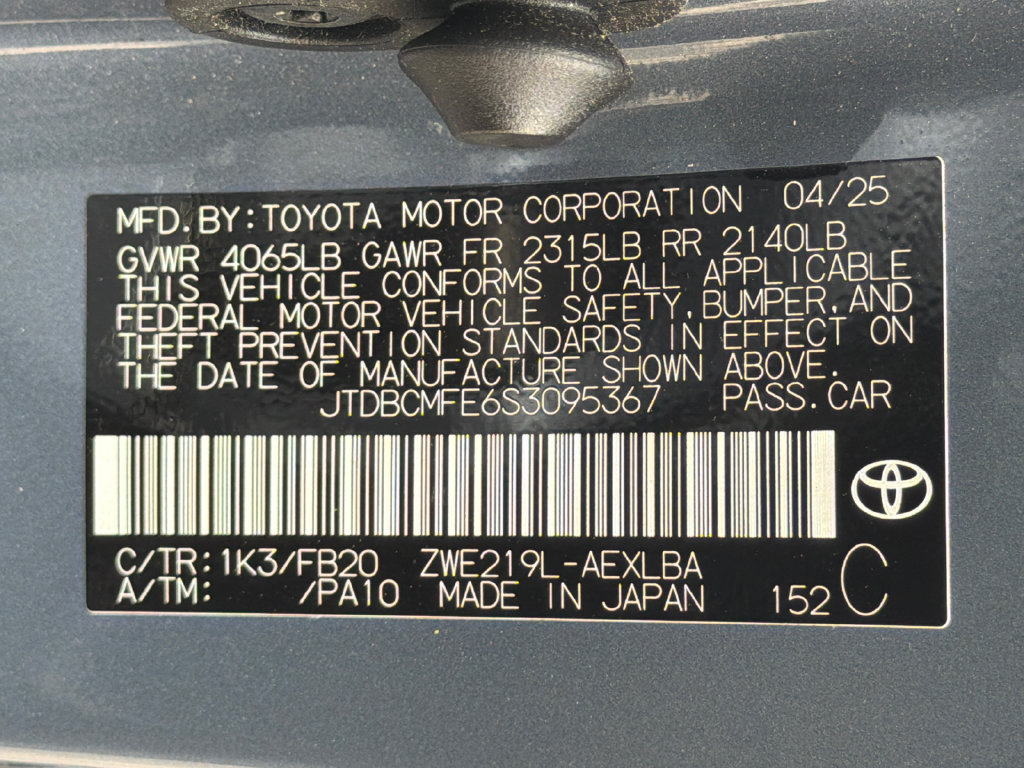 Used 2025 Toyota Corolla Hybrid Sedan