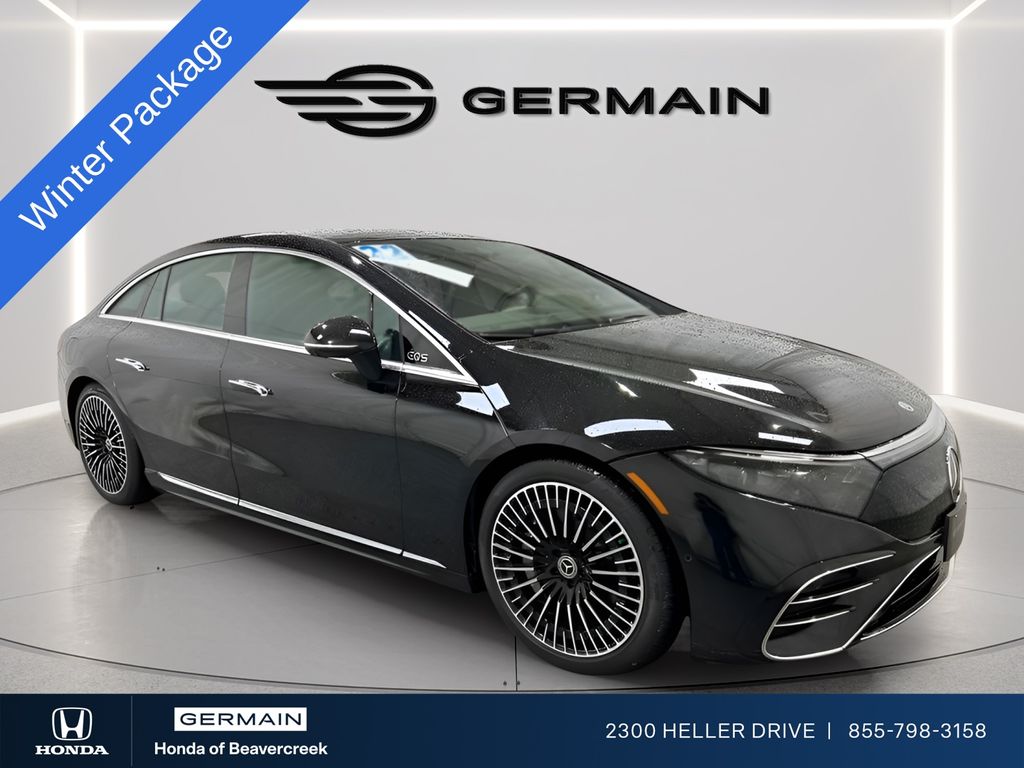 Obsidian Black Metallic 2022 Mercedes-Benz EQS 580 4MATIC Sedan All-Wheel Drive 1-Speed Automatic