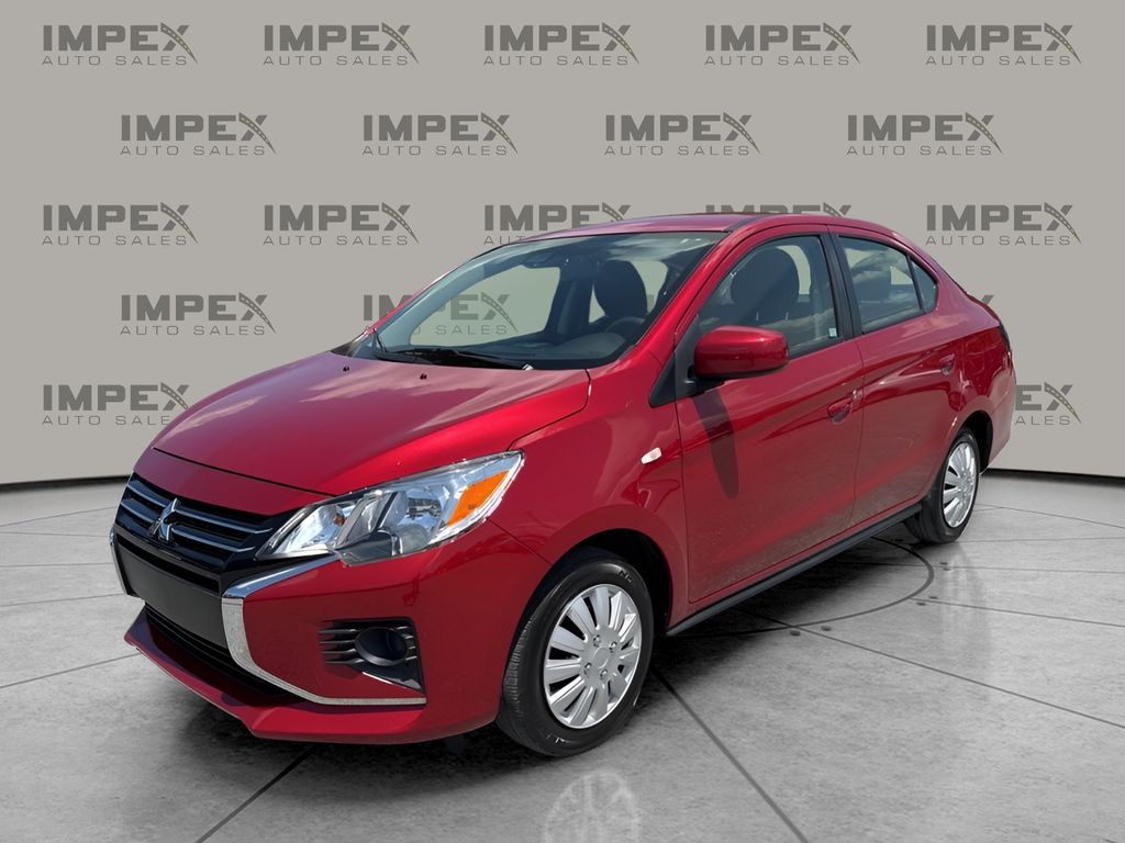 Infrared Metallic 2024 Mitsubishi Mirage G4 ES FWD Sedan Front-Wheel Drive Continuously Variable Transmission