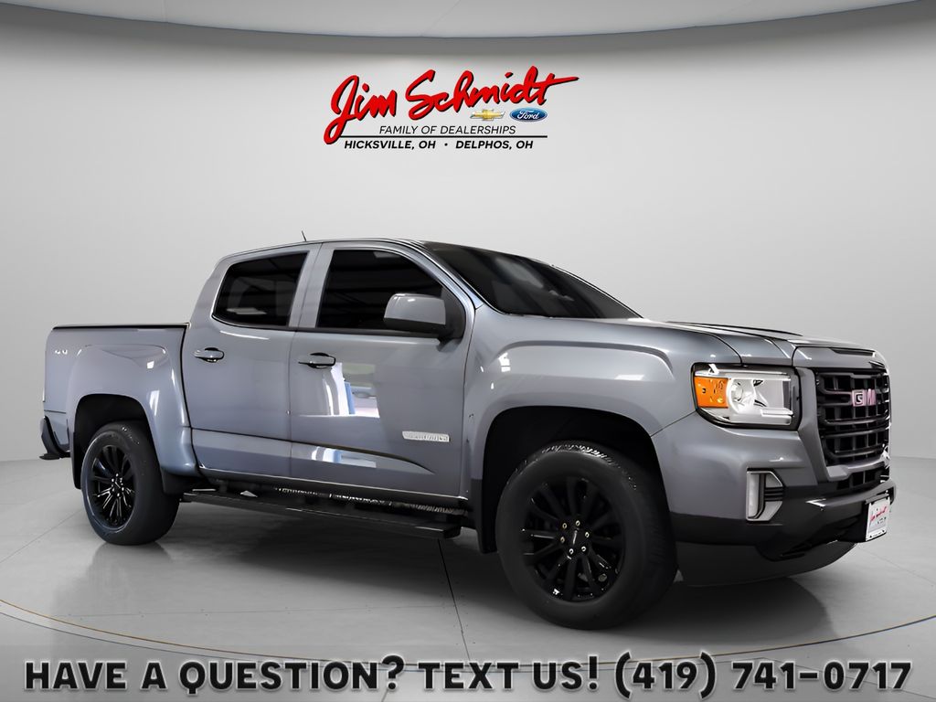 Gray (Satin Steel Metallic) 2022 GMC Canyon Pickup Truck Four-Wheel Drive 8-Speed Automatic