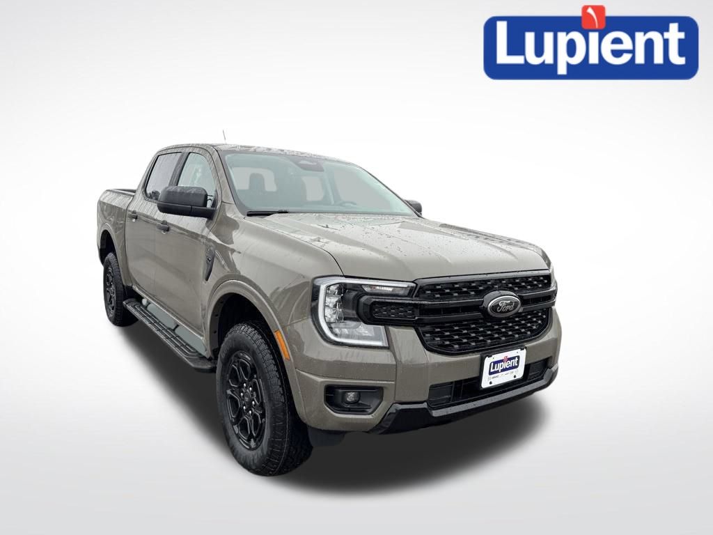 Gray 2025 Ford Ranger XLT SuperCrew 4WD Pickup Truck Four-Wheel Drive Automatic