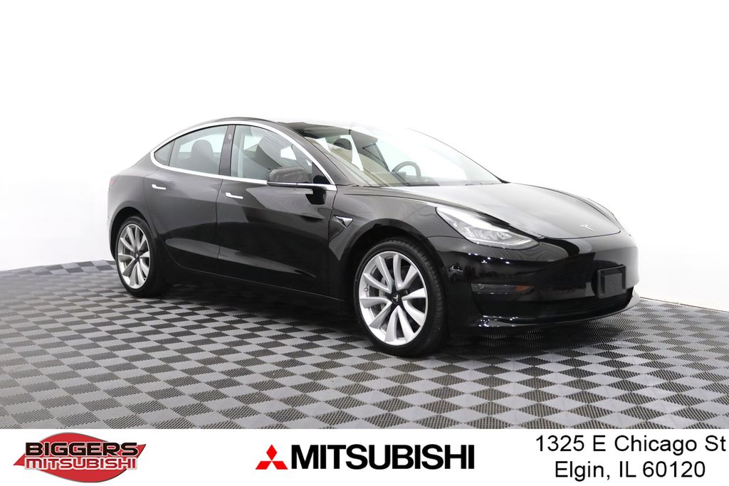 Black 2019 Tesla Model 3 Sedan Rear-Wheel Drive 1-Speed Automatic