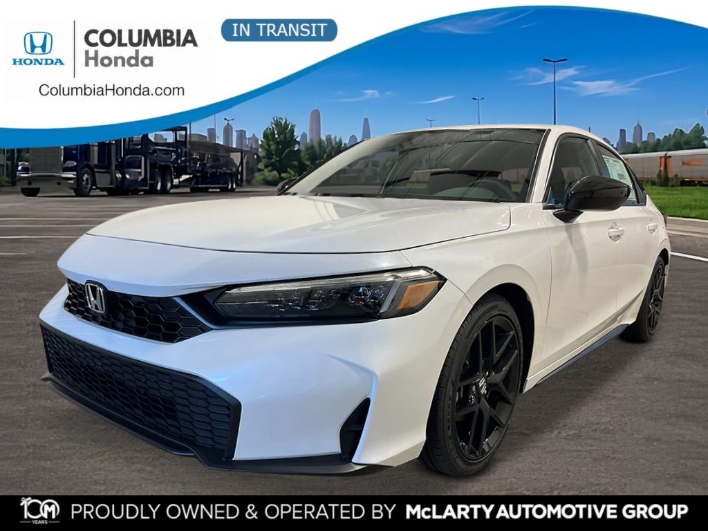 Platinum White Pearl 2026 Honda Civic Hatchback Hatchback Front-Wheel Drive Continuously Variable Transmission