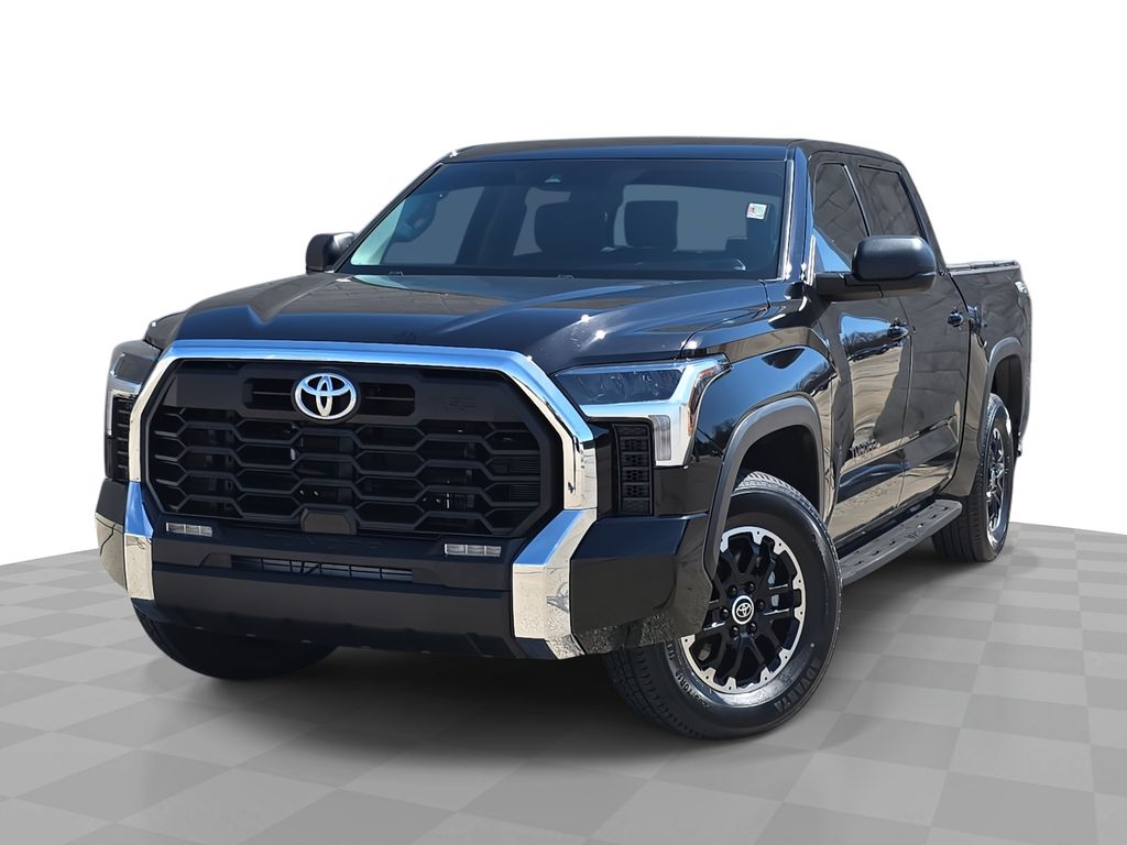 Midnight Black Metallic 2024 Toyota Tundra SR5 CrewMax Cab 4WD Pickup Truck Four-Wheel Drive Automatic
