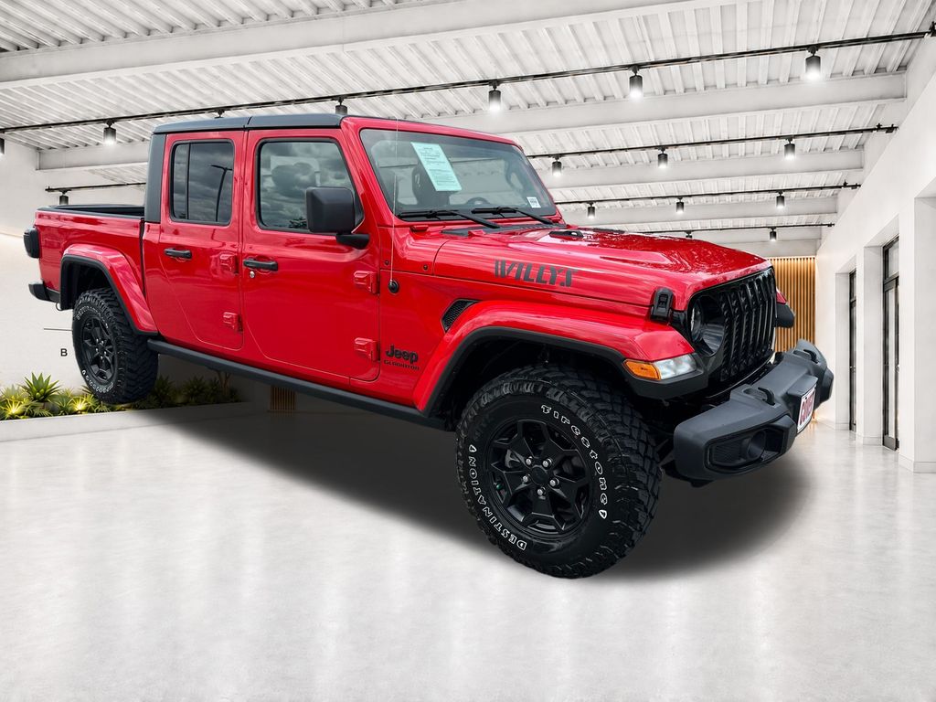 Red Clearcoat 2021 Jeep Gladiator Pickup Truck Four-Wheel Drive 8-Speed Automatic