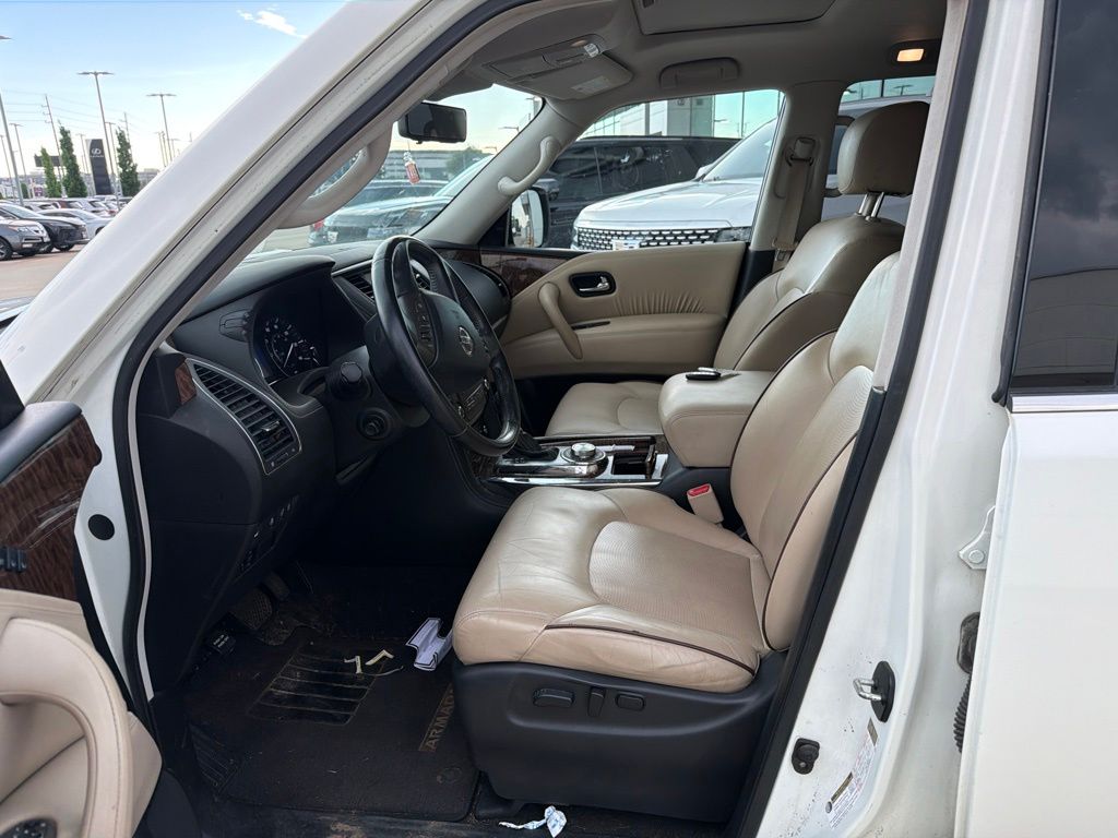 2019 Nissan Armada Platinum White at DeMontrond Automotive Group