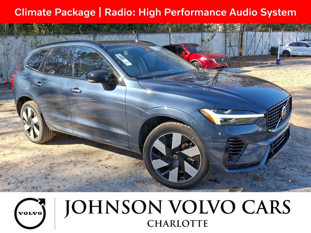 Denim Blue Metallic 2025 Volvo XC60 Recharge T8 Plus Dark Theme eAWD SUV / Crossover All-Wheel Drive Automatic