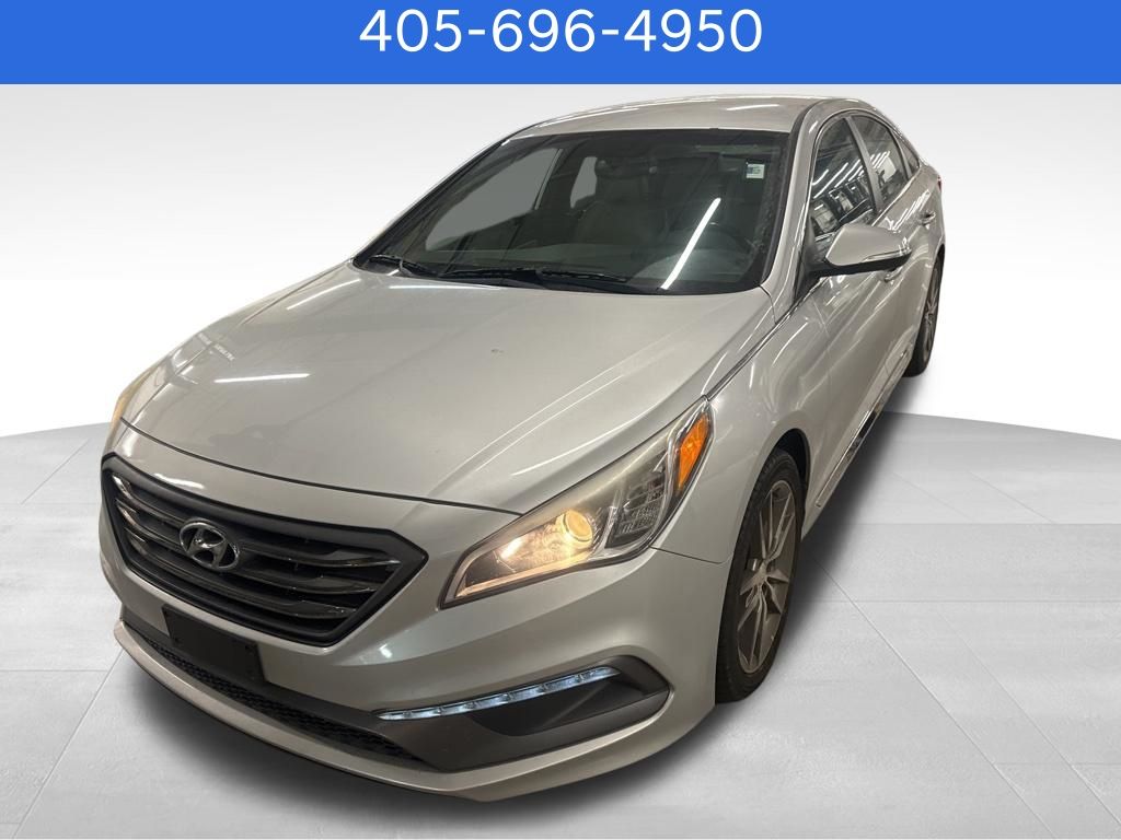 Symphony Silver 2017 Hyundai Sonata 2.0T Sport FWD with Black Leather Interior Sedan Front-Wheel Drive 6-Speed Automatic