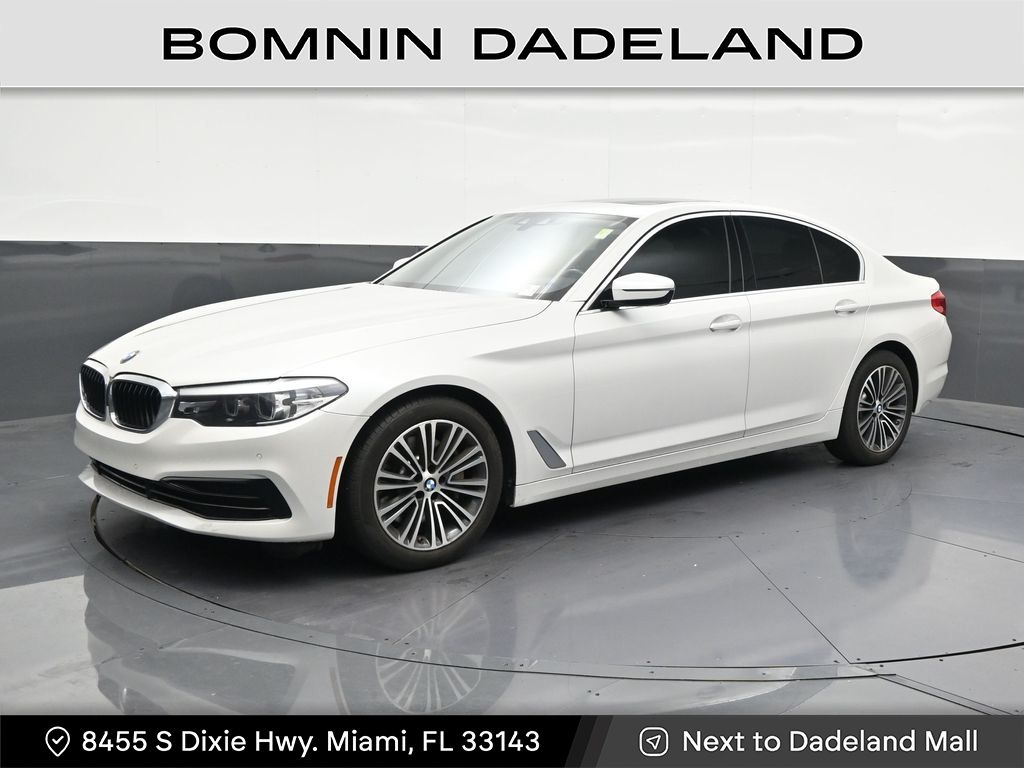 White Metallic 2019 BMW 5 Series Sedan Rear-Wheel Drive 8-Speed Automatic