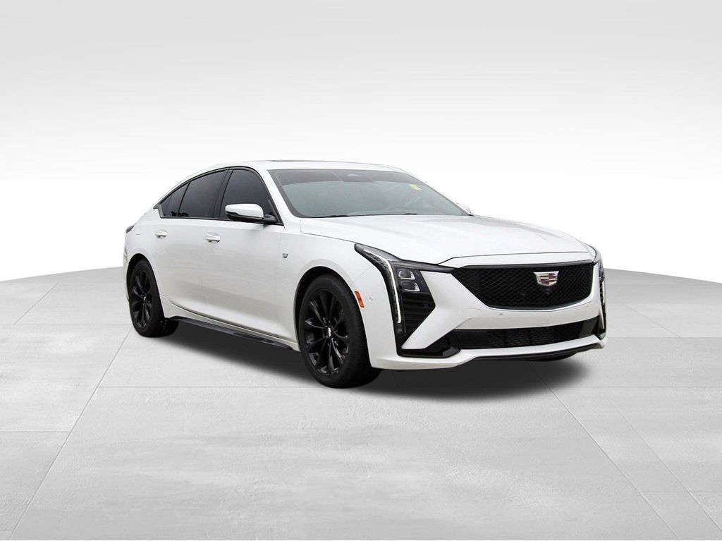 Crystal White 2025 Cadillac CT5 Sedan Rear-Wheel Drive Automatic