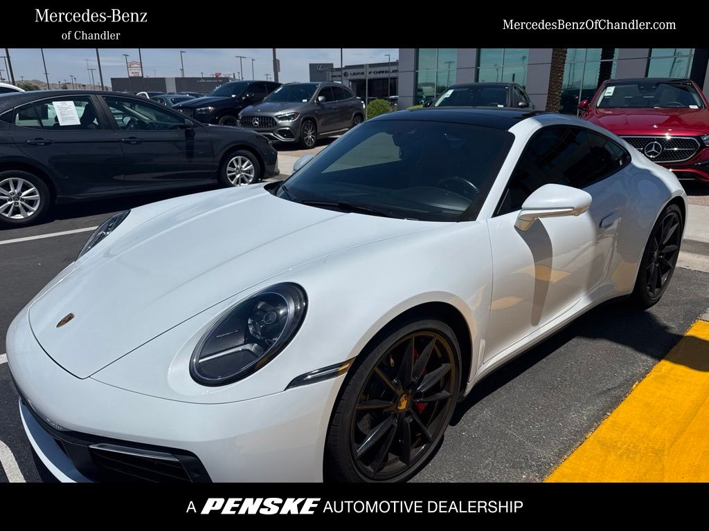 Carrara White Metallic 2021 Porsche 911 Coupe Rear-Wheel Drive 8-Speed Automatic
