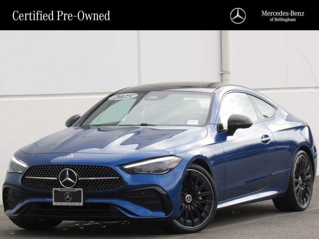 Sterling Blue Metallic 2025 Mercedes-Benz CLE 300 4MATIC Coupe All-Wheel Drive 9-Speed Automatic