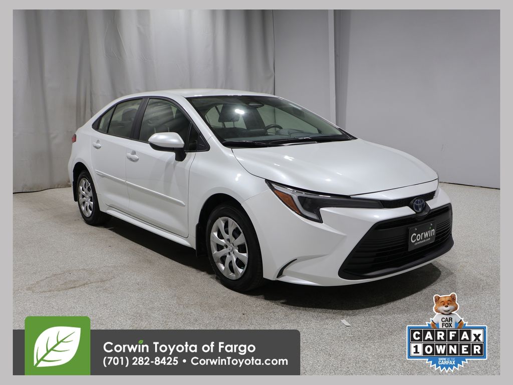 White (Wind Chill Pearl) 2024 Toyota Corolla Hybrid Sedan Front-Wheel Drive Continuously Variable Transmission