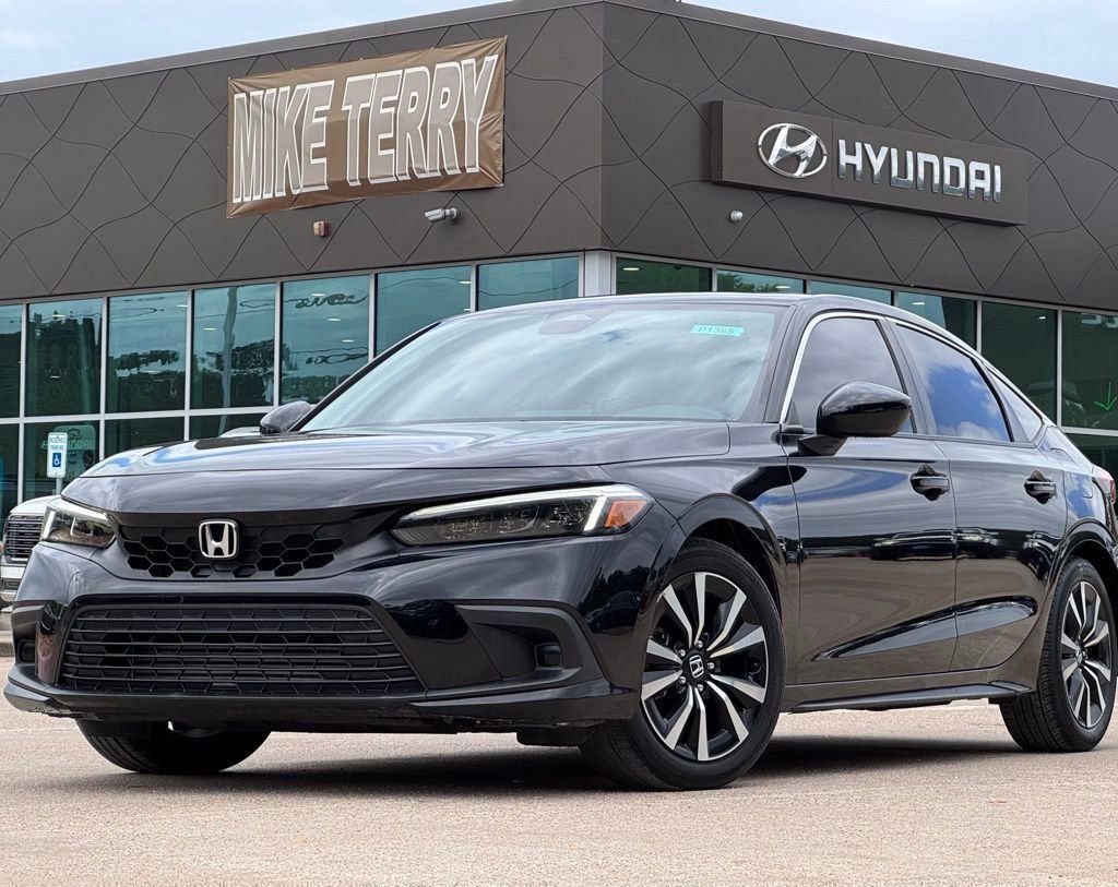 Black 2024 Honda Civic Hatchback EX-L FWD Hatchback Front-Wheel Drive Continuously Variable Transmission