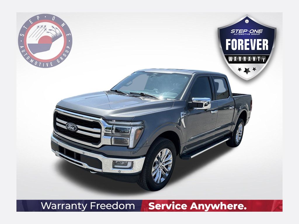Gray Metallic 2024 Ford F-150 Lariat SuperCrew 4WD Pickup Truck Four-Wheel Drive Automatic