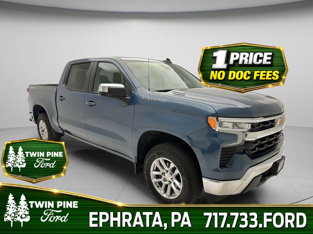 Lakeshore Blue Metallic 2024 Chevrolet Silverado 1500 Pickup Truck Four-Wheel Drive 8-Speed Automatic