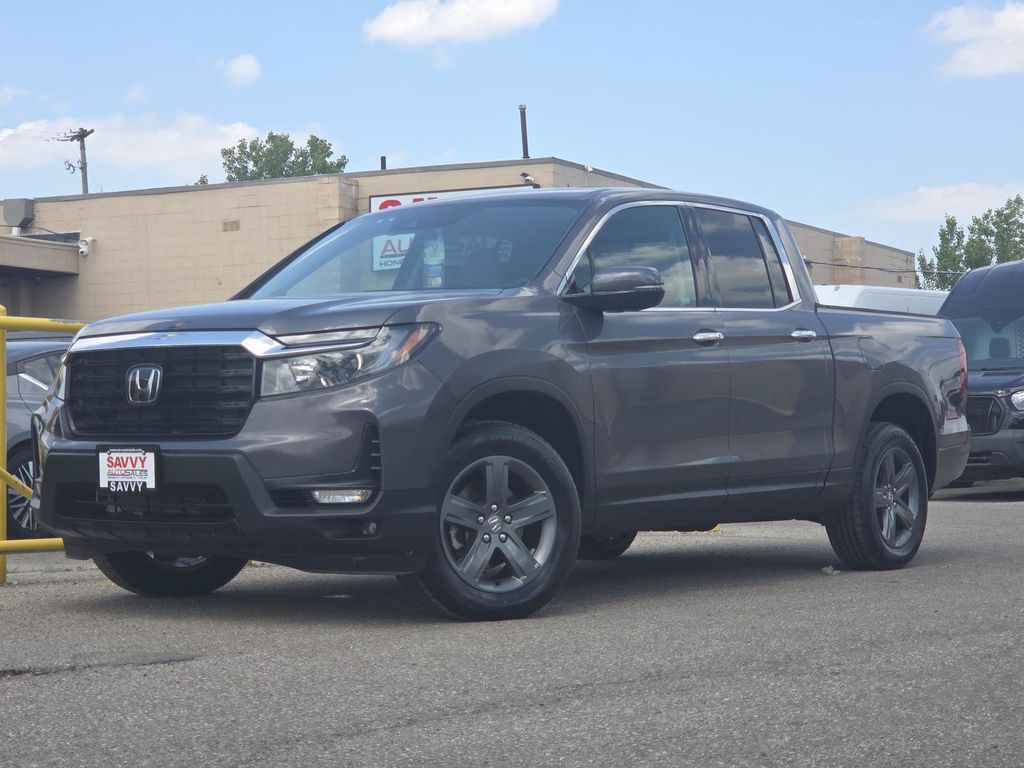Gray 2023 Honda Ridgeline Pickup Truck All-Wheel Drive 9-Speed Automatic