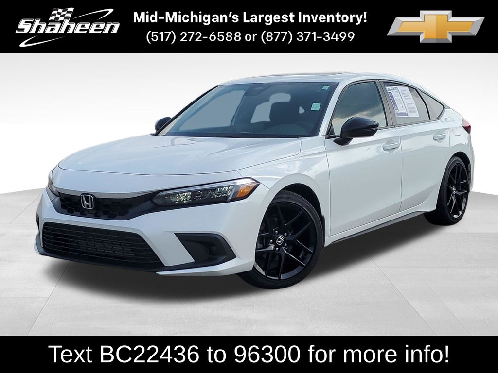 Platinum White Pearl 2024 Honda Civic Hatchback Hatchback Front-Wheel Drive Continuously Variable Transmission