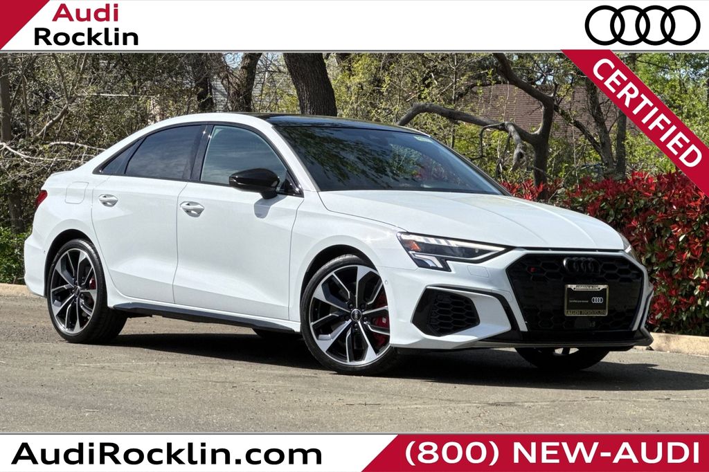 Glacier White 2024 Audi S3 2.0T quattro Premium Plus AWD Sedan All-Wheel Drive 7-Speed Automatic