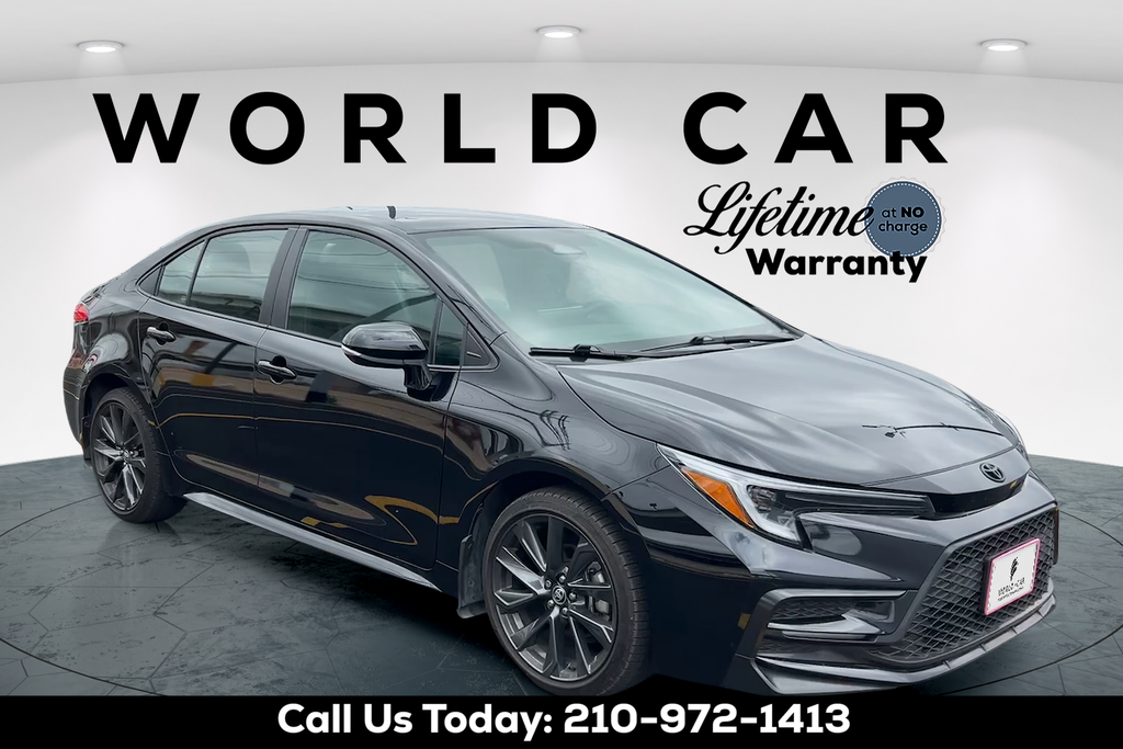 Midnight Black Metallic 2025 Toyota Corolla Sedan Front-Wheel Drive Continuously Variable Transmission