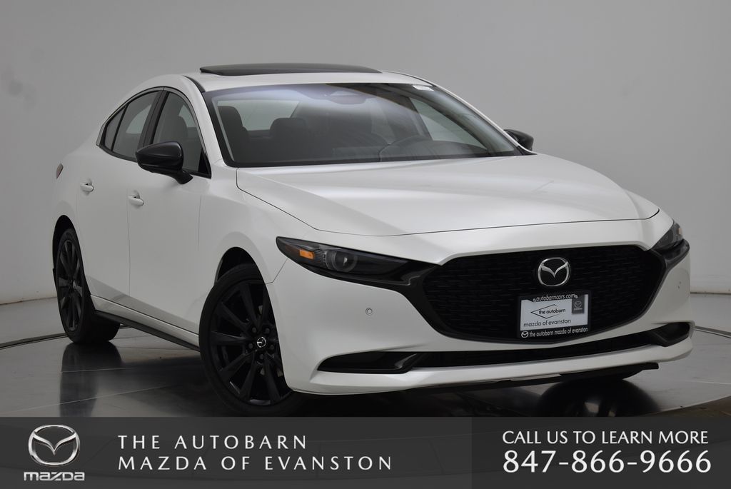 Snowflake White Pearl Mica 2025 Mazda MAZDA3 2.5 Turbo Premium Plus Sedan AWD Sedan All-Wheel Drive 6-Speed Automatic