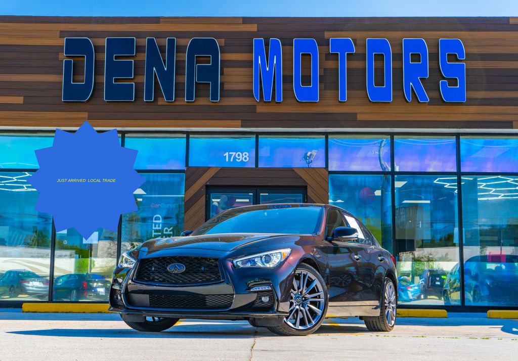 Black Opal Metallic 2023 INFINITI Q50 Red Sport 400 RWD Sedan Rear-Wheel Drive 7-Speed Automatic Overdrive