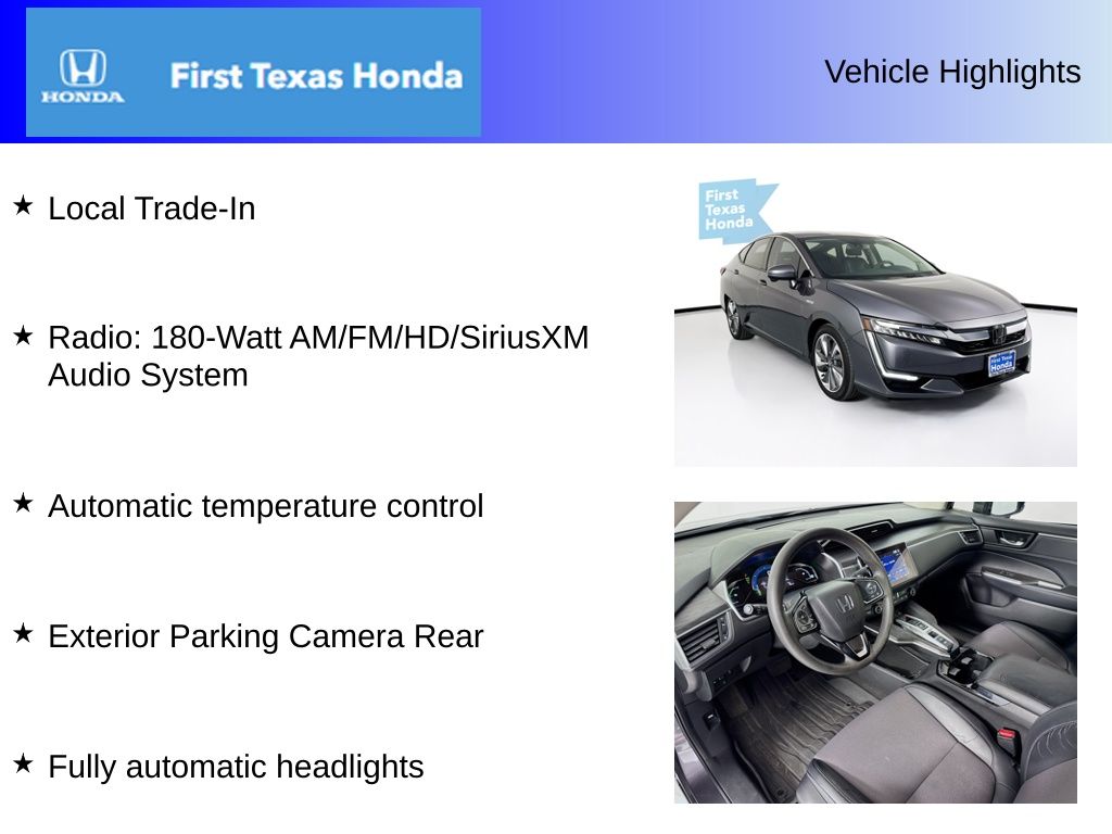Used Car 2018 Honda Clarity Plug-in Hybrid  Base For Sale Under $25,000 In Austin, Texas