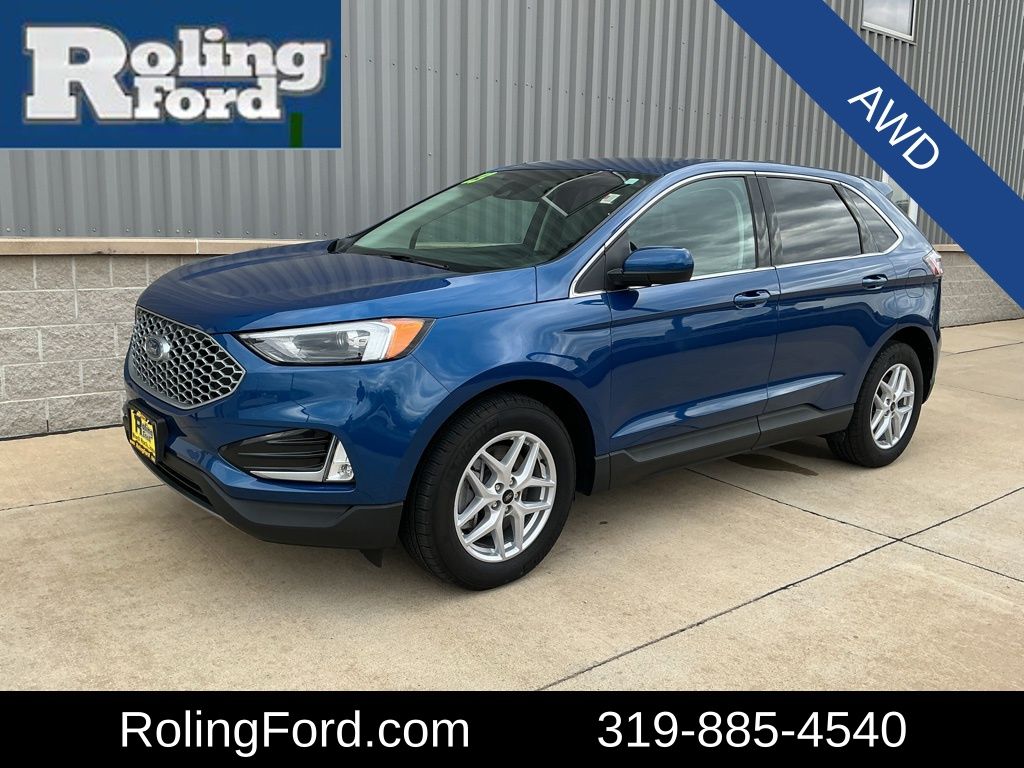 Blue Metallic 2023 Ford Edge SEL AWD SUV / Crossover All-Wheel Drive 8-Speed Automatic