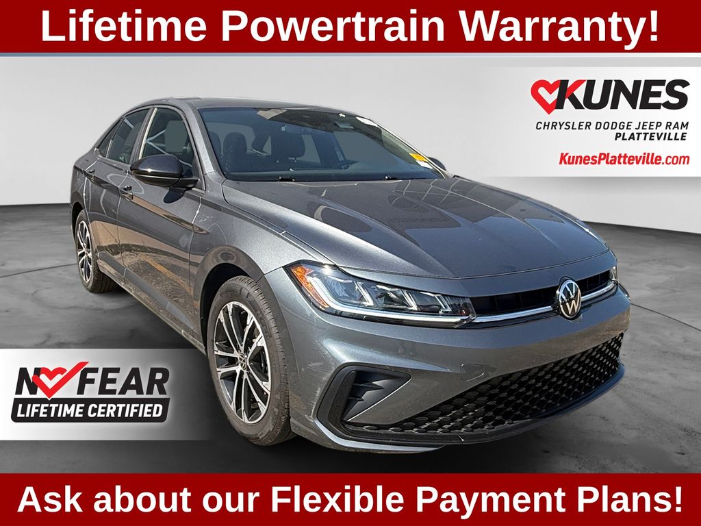 Platinum Gray Metallic 2025 Volkswagen Jetta Sedan Front-Wheel Drive 8-Speed Automatic