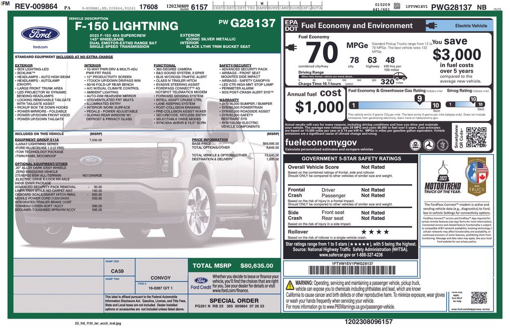 2023 Ford F-150 Lightning LARIAT