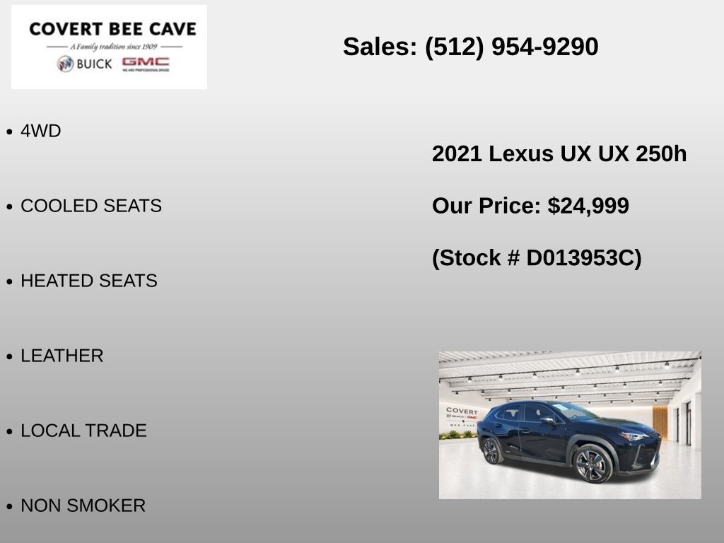 Used Car 2021 Lexus Ux  250h Base For Sale Under $25,000 In Austin, Texas