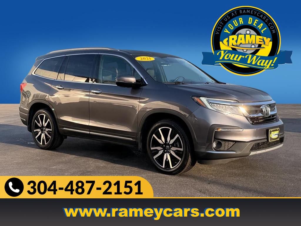 Gray 2021 Honda Pilot Touring AWD with Rear Captains Chairs SUV / Crossover All-Wheel Drive 9-Speed Automatic