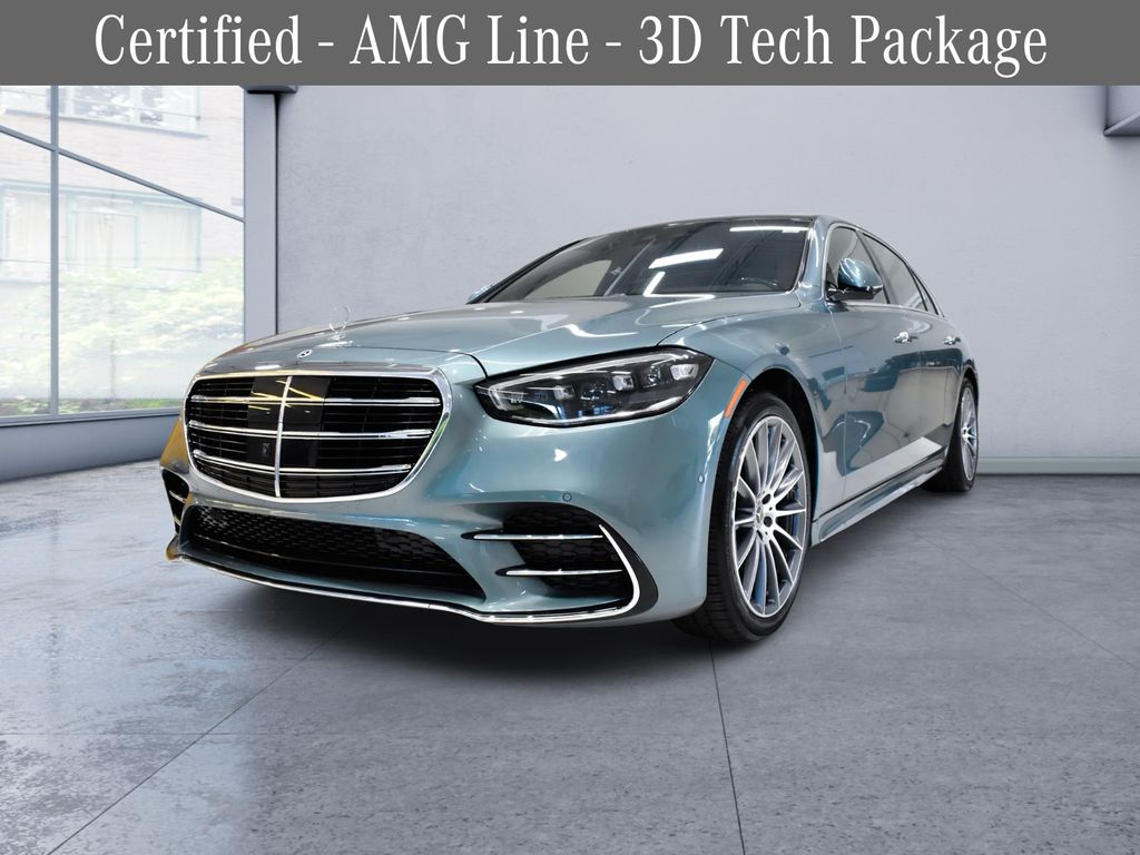 Verde Silver Metallic 2025 Mercedes-Benz S-Class Sedan All-Wheel Drive 9-Speed Automatic
