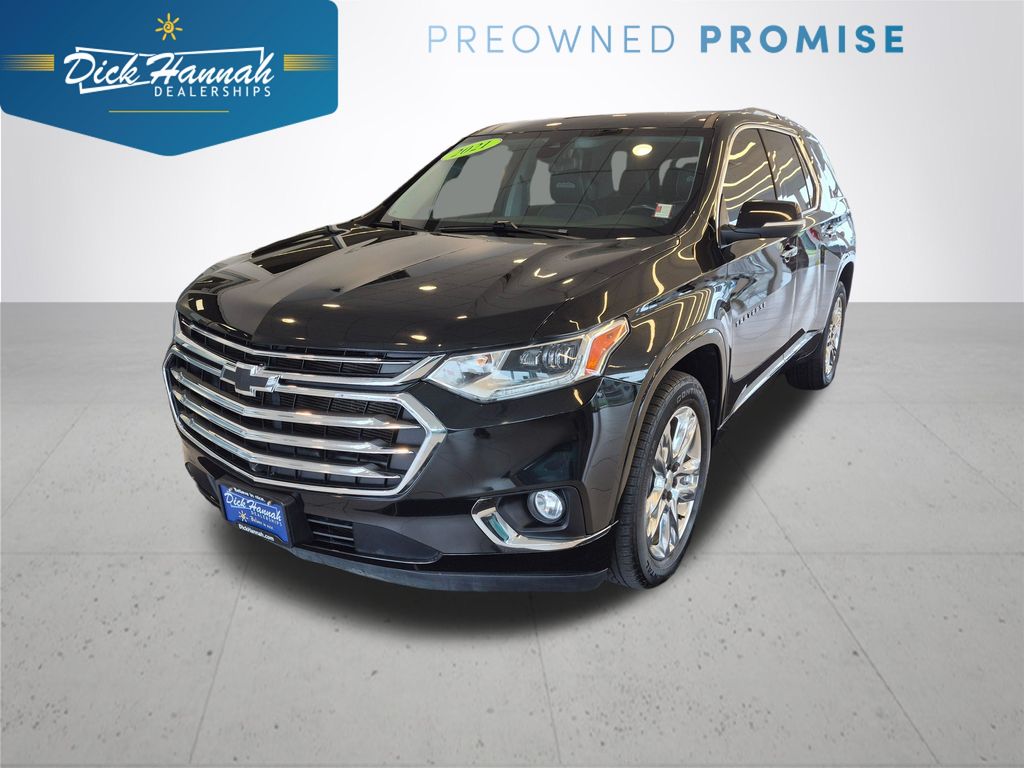 Mosaic Black Metallic 2021 Chevrolet Traverse SUV / Crossover Four-Wheel Drive 9-Speed Automatic